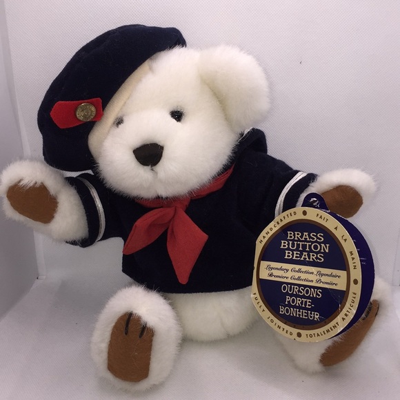 Vintage Pickford Brass Button Plush Teddy Bear Taylor The Bear of Happiness - Picture 12 of 12